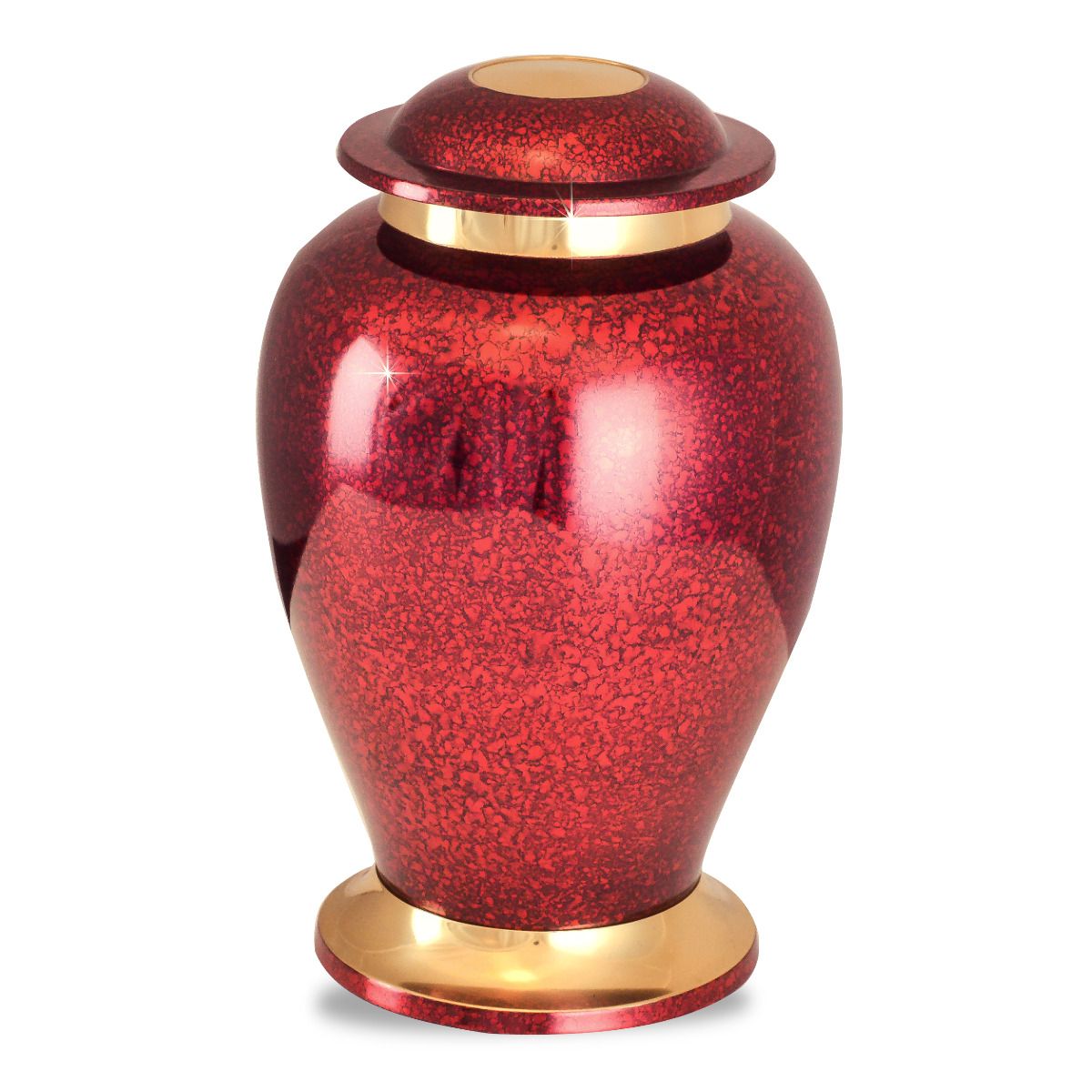 Gleaming Red Brass Urn
